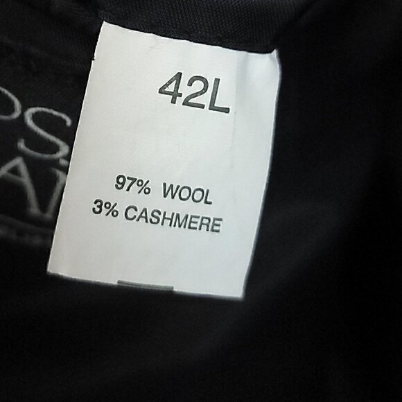 Jos. A. Bank Men's Blue Pinstripe Wool, Cashmere Suit Jacket Size 42L - Picture 9 of 9